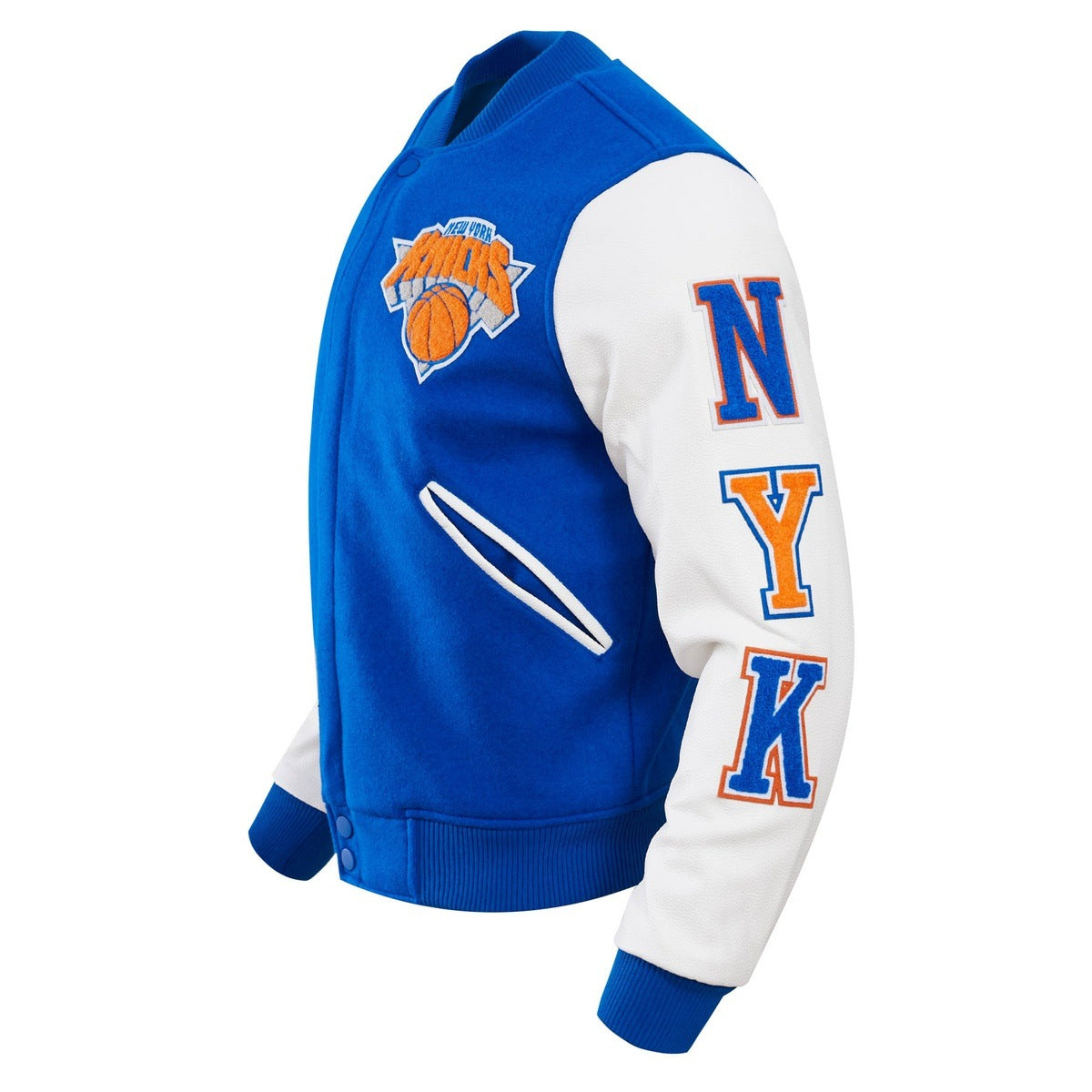Royal Blue New York Knicks Pro Standard Logo Wool Varsity Heavy Jacket 2XL