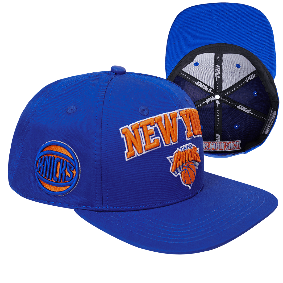 NEW YORK KNICKS STACKED LOGO WOOL SNAPBACK HAT (ROYAL BLUE) – Pro