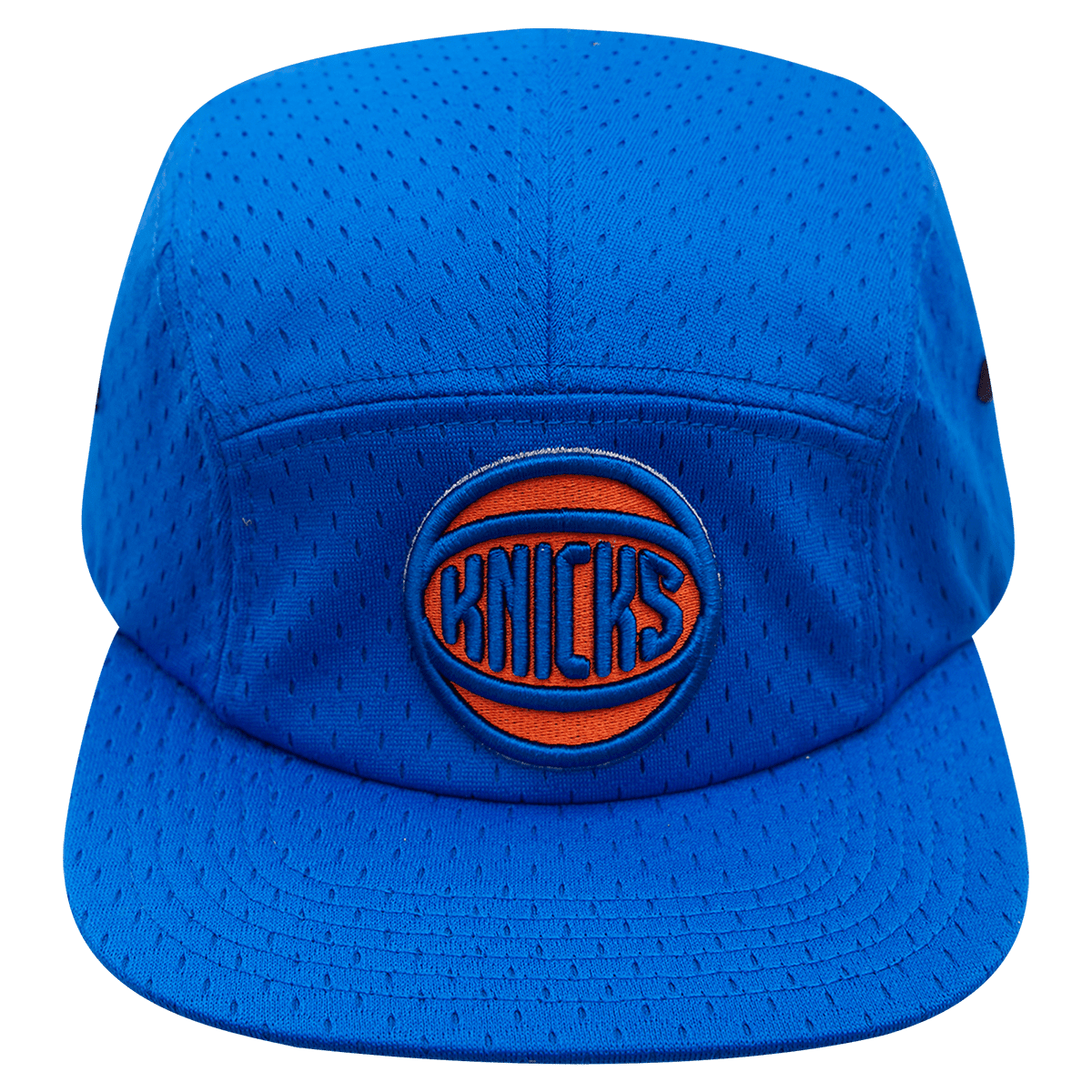 NBA NEW YORK KNICKS LOGO MESH UNISEX 5 PANEL HAT (ROYAL BLUE)