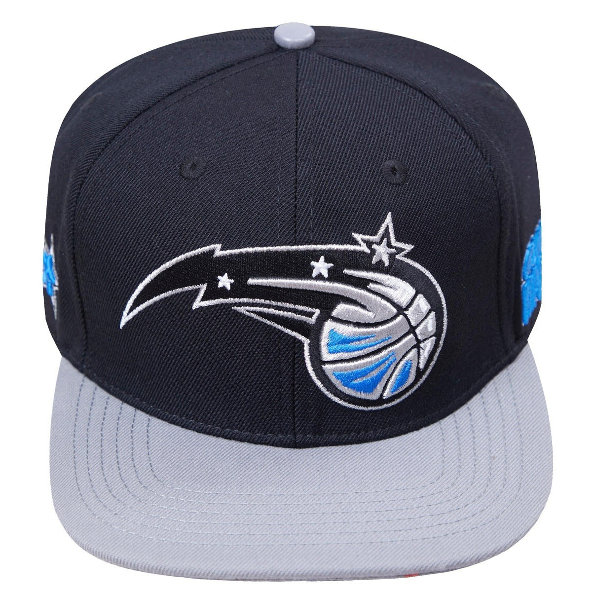 NBA ORLANDO MAGIC RETRO CLASSIC UNISEX PRIMARY LOGO WOOL SNAPBACK HAT (BLACK/GRAY)
