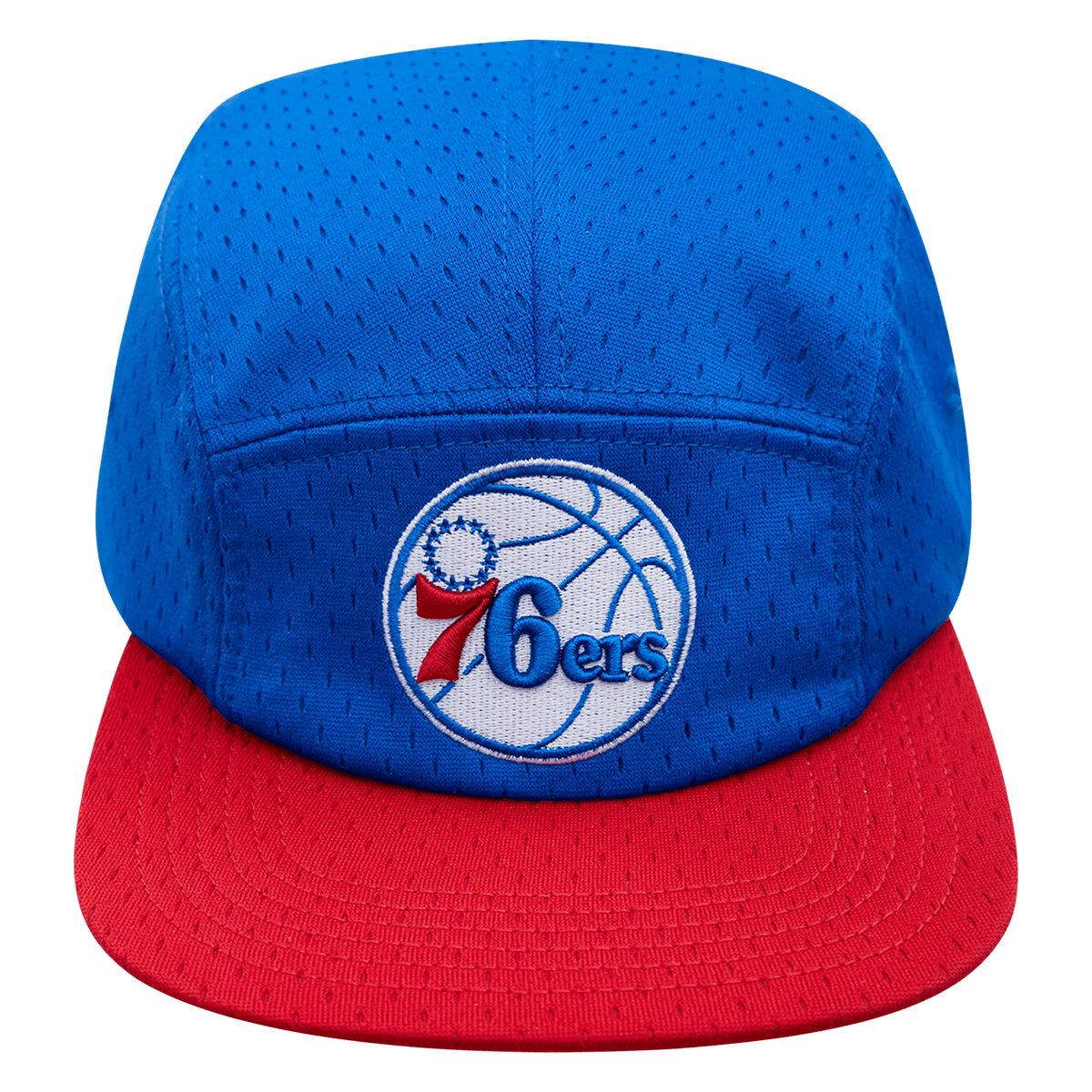 NBA PHILADELPHIA 76ERS LOGO MESH UNISEX 5 PANEL HAT (ROYAL BLUE)