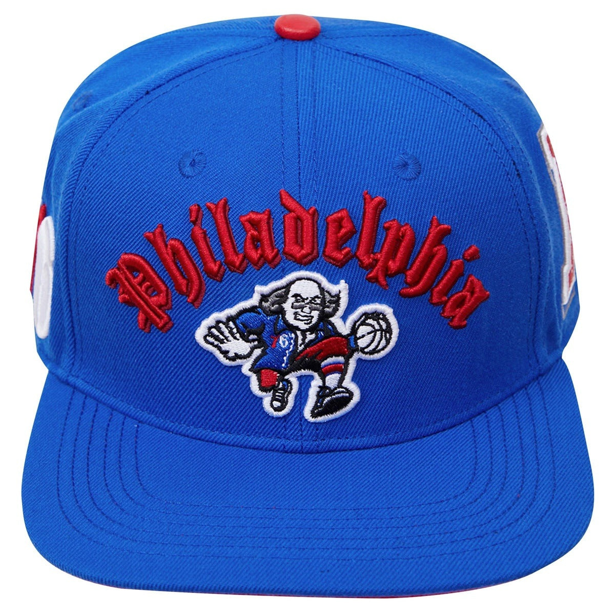 NBA PHILADELPHIA 76ERS OLD ENGLISH UNISEX SNAPBACK HAT (ROYAL BLUE)