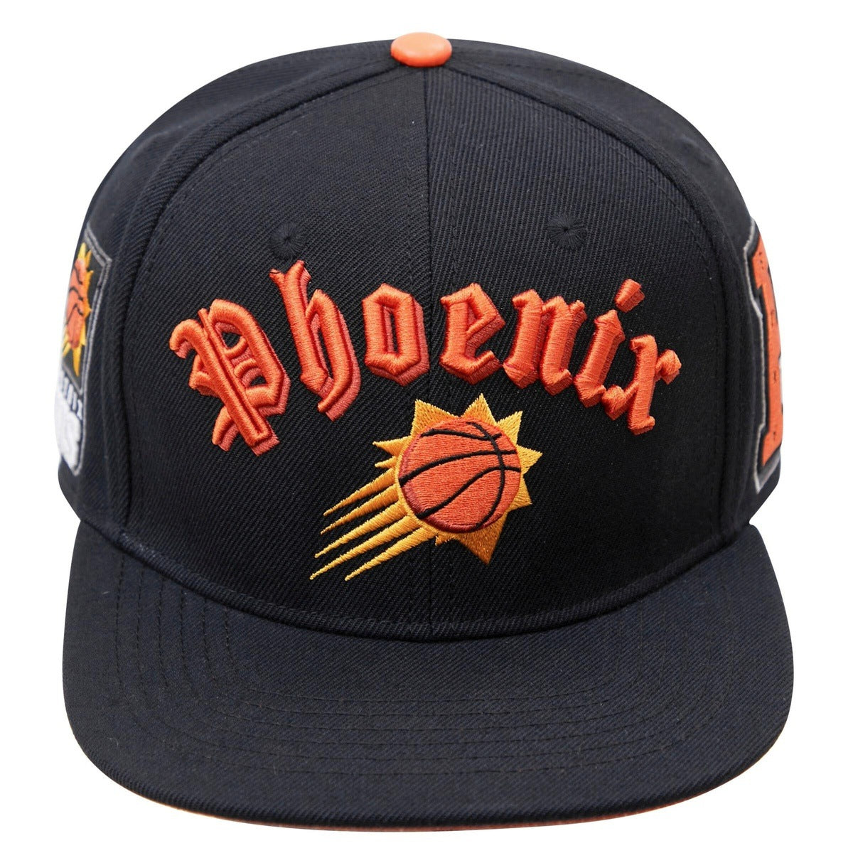NBA PHOENIX SUNS OLD ENGLISH UNISEX SNAPBACK HAT (BLACK)