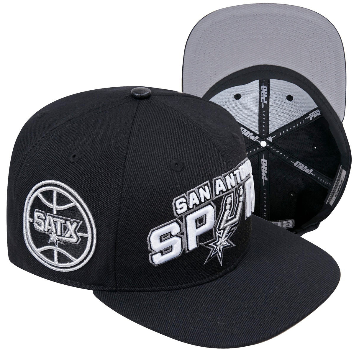 NBA SAN ANTONIO SPURS RETRO CLASSIC UNISEX LOGO WOOL SNAPBACK HAT (BLA –  Pro Standard