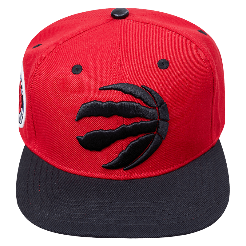 NBA TORONTO RAPTORS RETRO CLASSIC UNISEX PRIMARY LOGO WOOL SNAPBACK HAT (BLACK/RED)