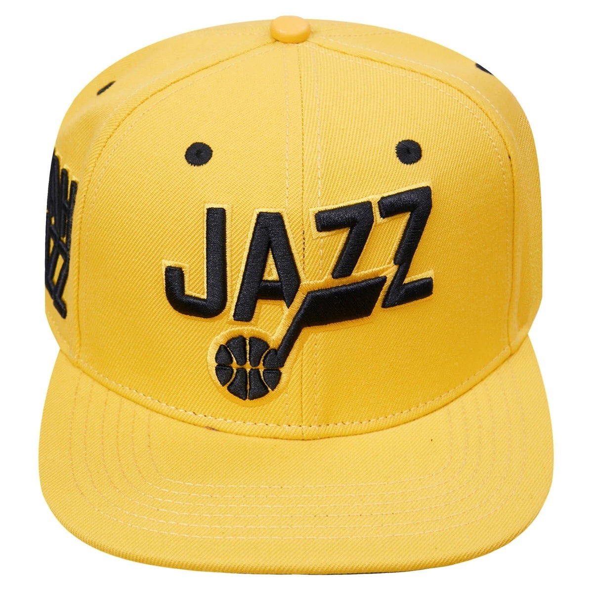 NBA UTAH JAZZ RETRO CLASSIC UNISEX LOGO WOOL SNAPBACK HAT (YELLOW)