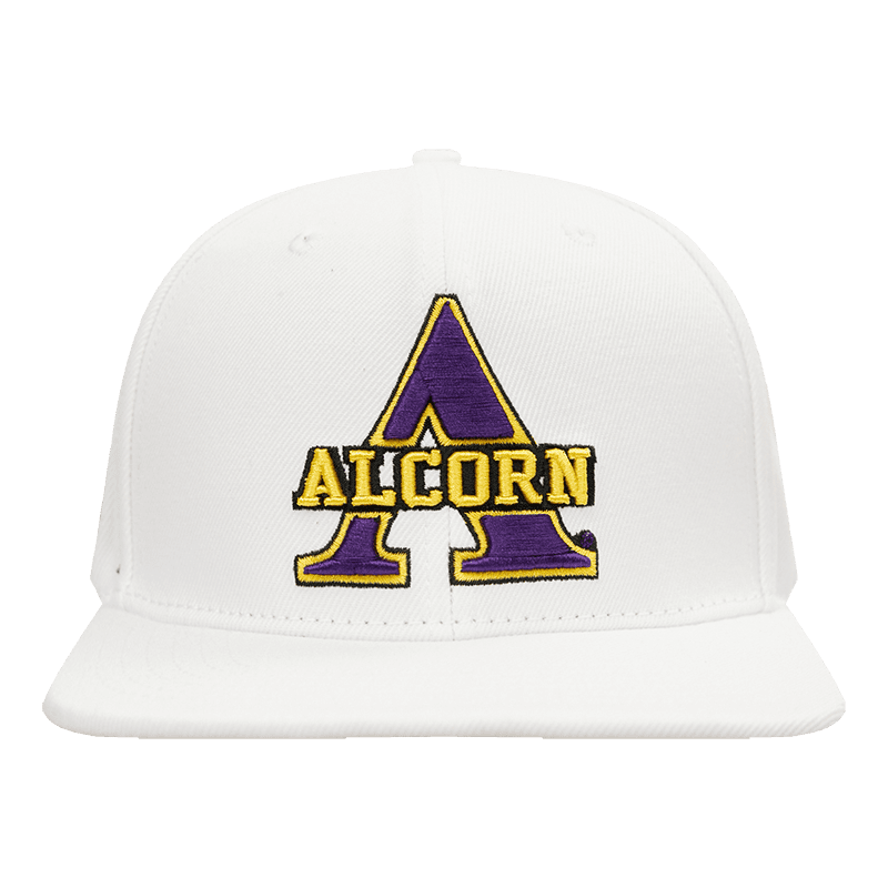 ALCORN STATE UNIVERSITY CLASSIC WOOL SNAPBACK HAT (WHITE)