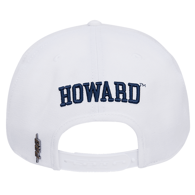 HOWARD UNIVERSITY CLASSIC UNISEX STACKED LOGO WOOL SNAPBACK HAT WHITE Pro Standard