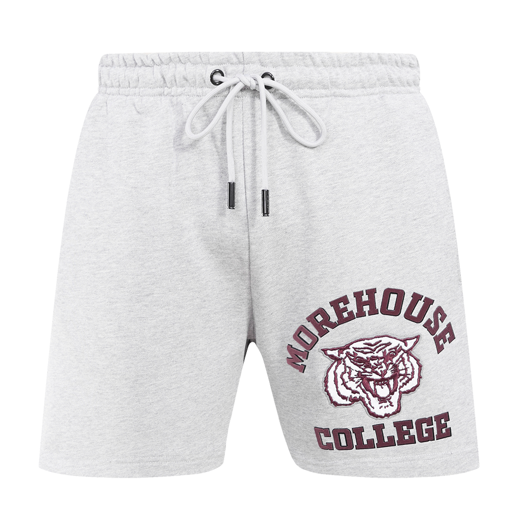 MOREHOUSE COLLEGE CLASSIC STACKED LOGO FLC SHORT (HEATHER GREY)