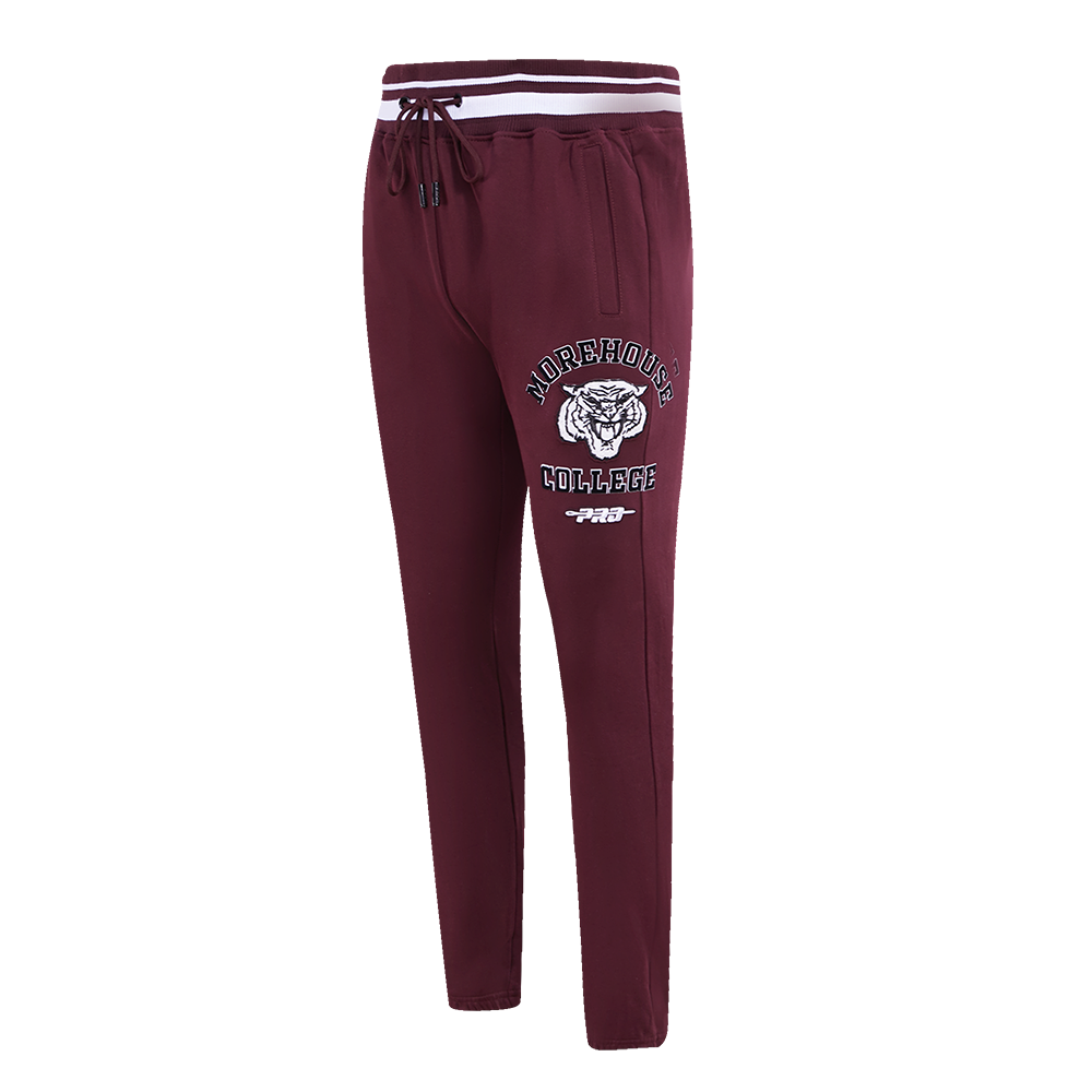 MOREHOUSE COLLEGE CLASSIC STACKED LOGO FLC SWEATPANT (WINE)