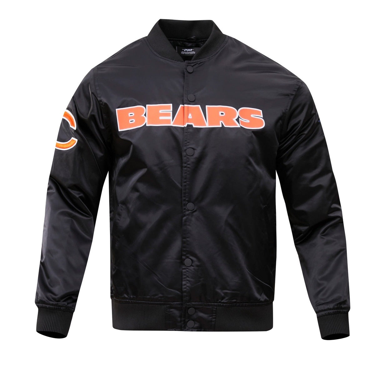 NFL CHICAGO BEARS BIG LOGO MEN´S SATIN JACKET (BLACK)