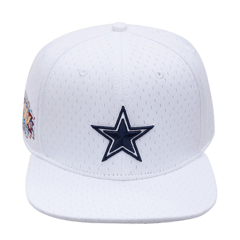 NFL DALLAS COWBOYS LOGO MESH UNISEX SNAPBACK HAT (WHITE)