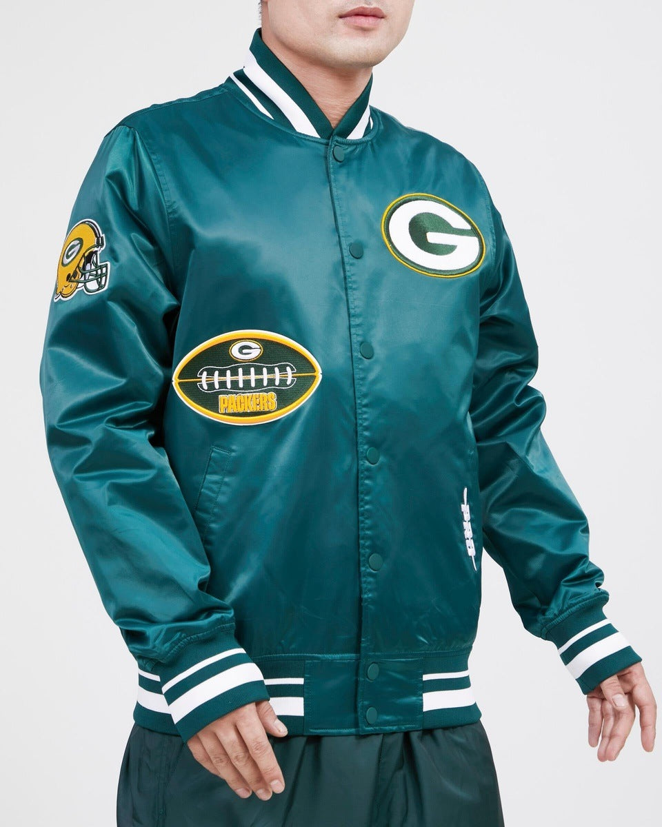 Green Bay Packers Fanimation Satin Jacket 3XL