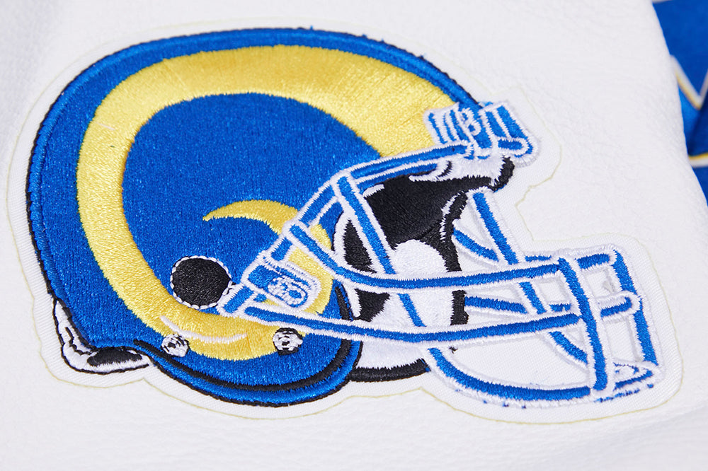 NFL LOS ANGELES RAMS RETRO CLASSIC MEN'S RIB WOOL VARSITY JACKET (ROYA ...