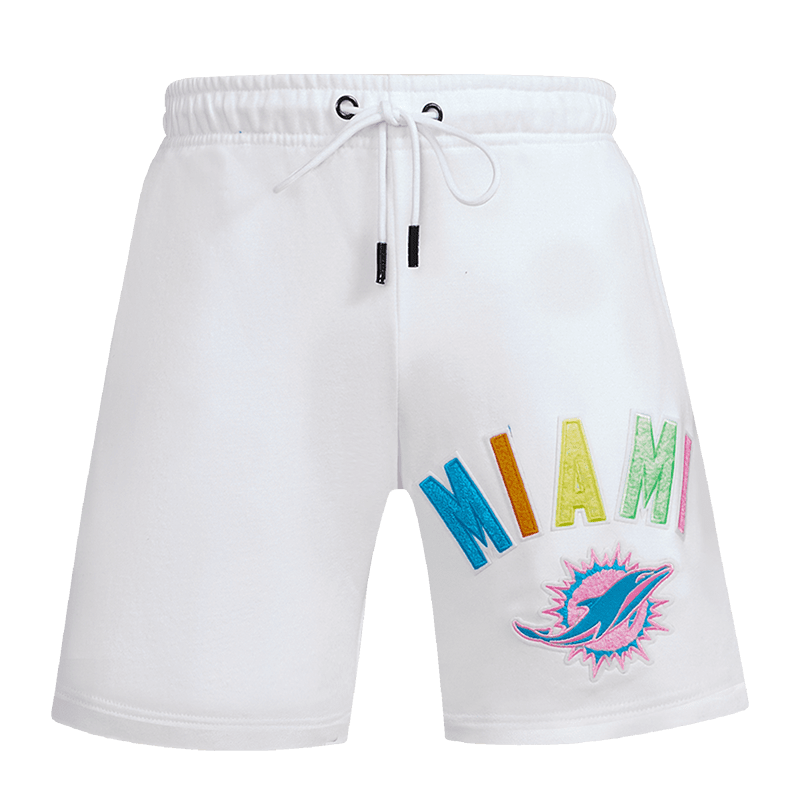 NFL MIAMI DOLPHINS WASHED NEON MEN'S SHORT (WHITE)