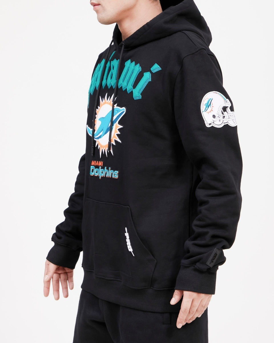 MIAMI DOLPHINS OLD ENGLISH LOGO HOODIE (BLACK) – Pro Standard