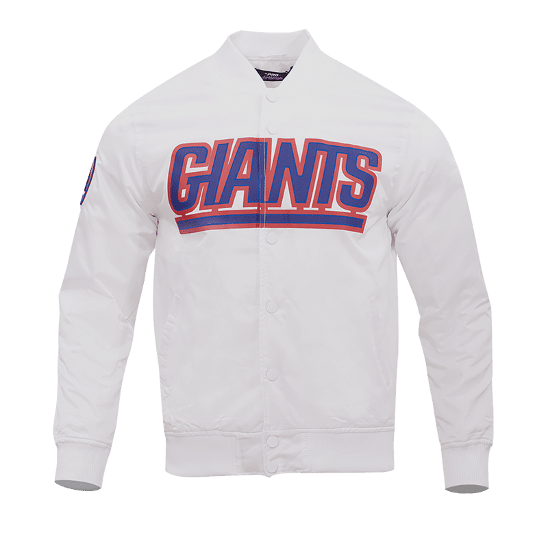 Men's Starter White/Royal New York Giants Thursday Night Lights Half-Zip  Hoodie Jacket