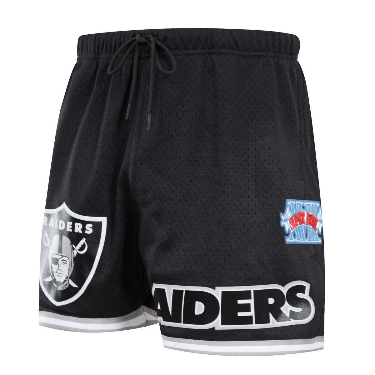 NFL LAS VEGAS RAIDERS LOGO MEN'S MESH SHORT (BLACK