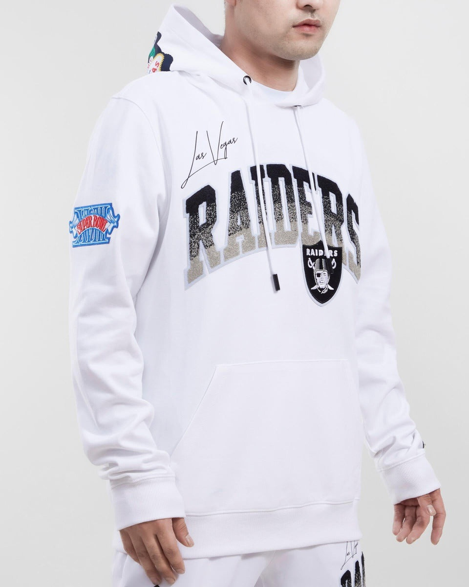 LAS VEGAS RAIDERS CLASSIC CHENILLE DK PO HOODIE (WHITE) – Pro Standard