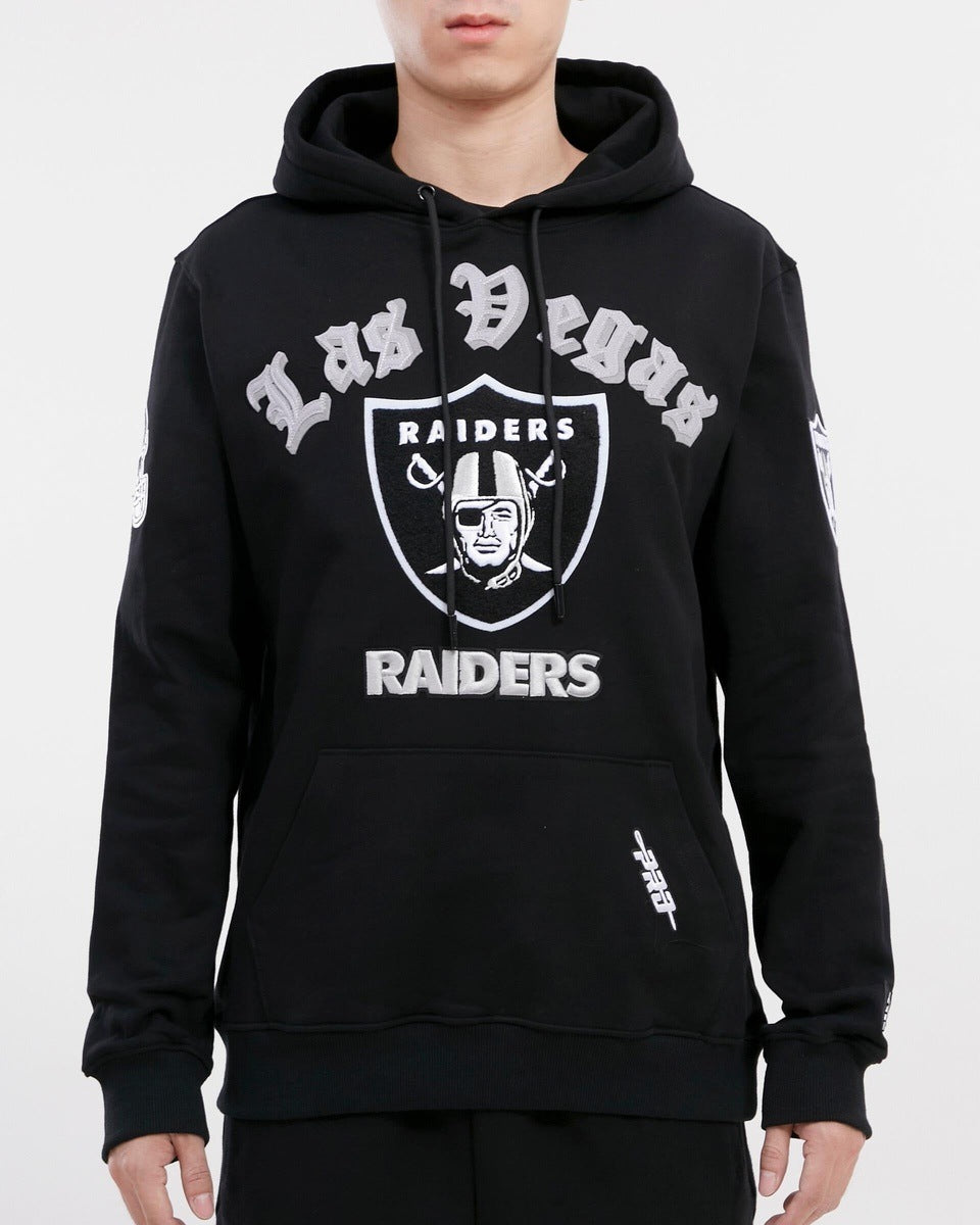 New Era Mens Las Vegas Raiders NFL Team Logo Sweatshirt Hoodie - Black