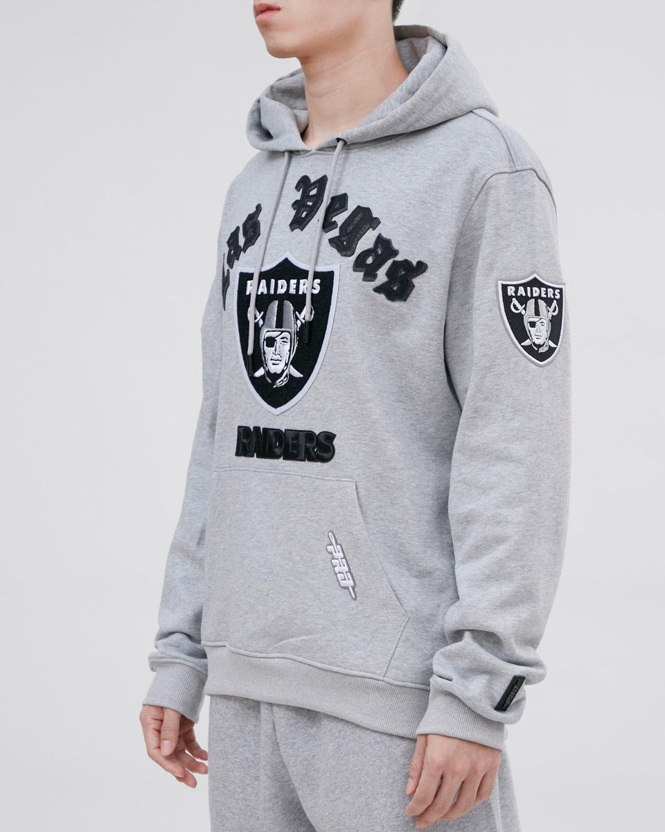 LAS VEGAS RAIDERS OLD ENGLISH LOGO HOODIE (BLACK)