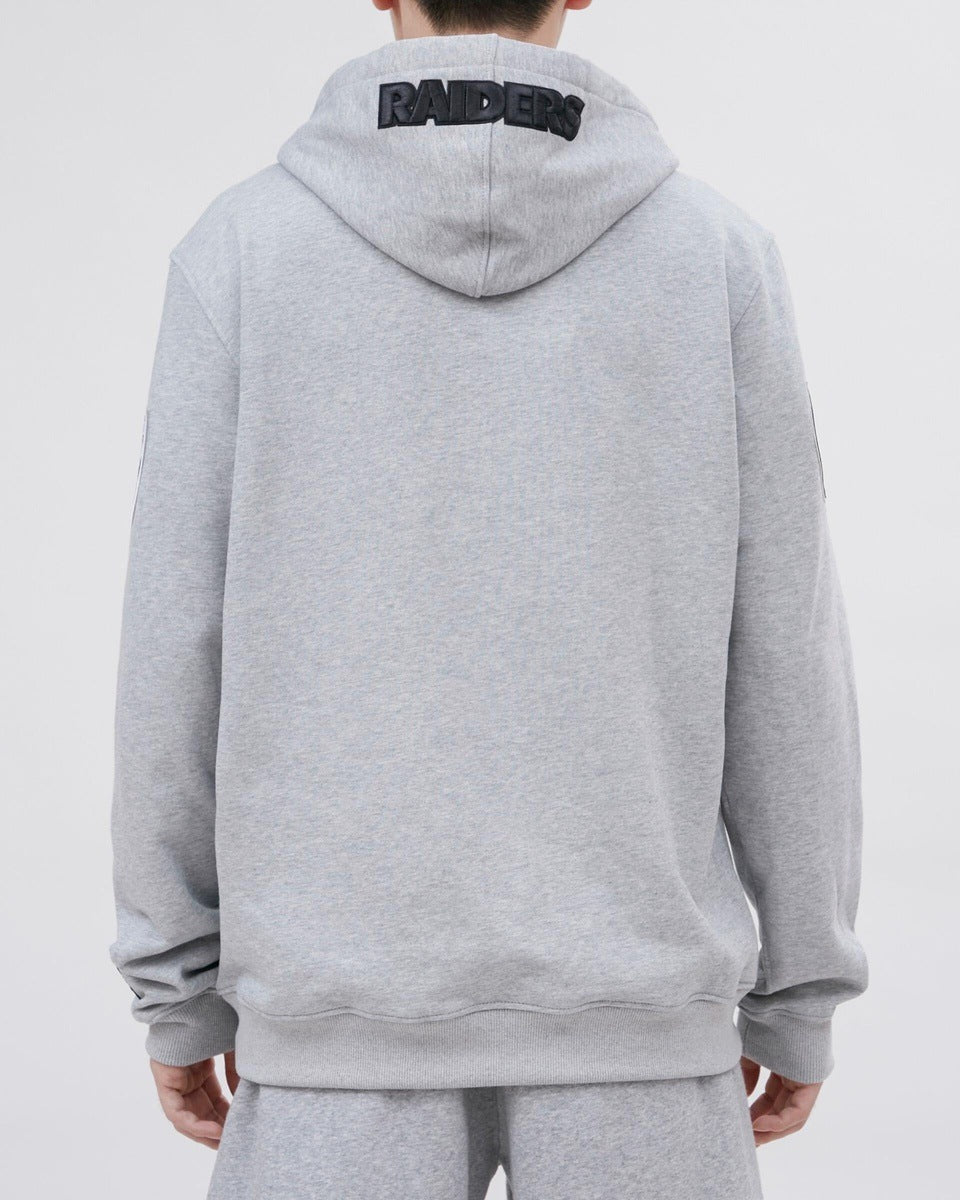 LAS VEGAS RAIDERS OLD ENGLISH LOGO HOODIE (GRAY)