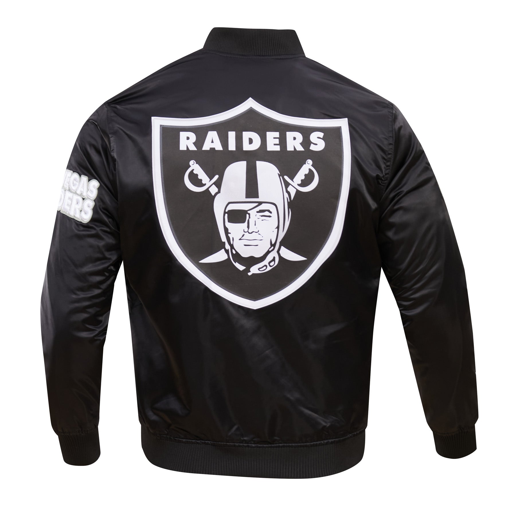Las Vegas Raiders NFL Team Logo Black Bomber Jacket