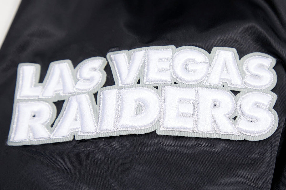 Jackets Masters Las Vegas Raiders Pro Black Satin Jacket
