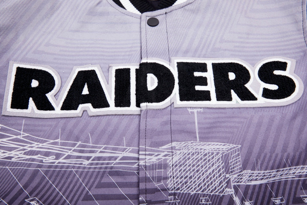 Las Vegas Raiders Pro Standard Remix Full-Zip Varsity Jacket - Black/White