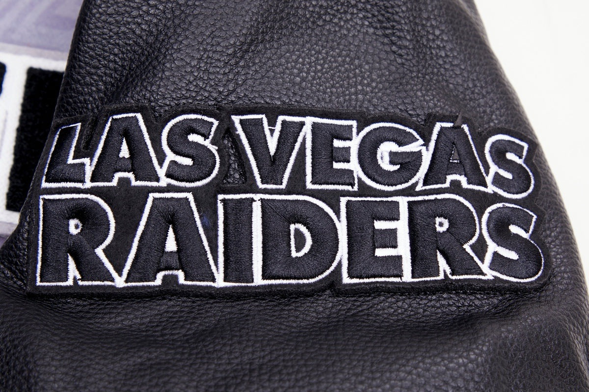 Las Vegas Raiders Pro Standard Remix Full-Zip Black Varsity Jacket XL