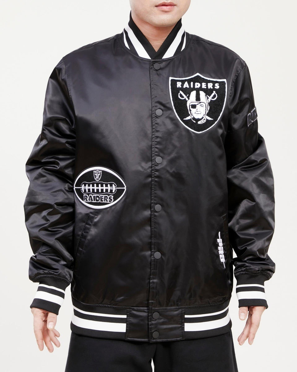 Pro Standard Mens NFL Las Vegas Raiders Varsity Jacket FOR640937
