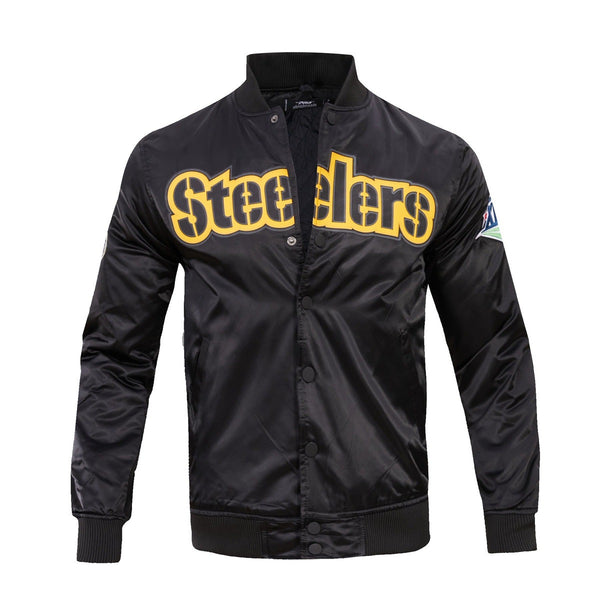 Hometown Pittsburgh Steelers White/Black Satin Jacket