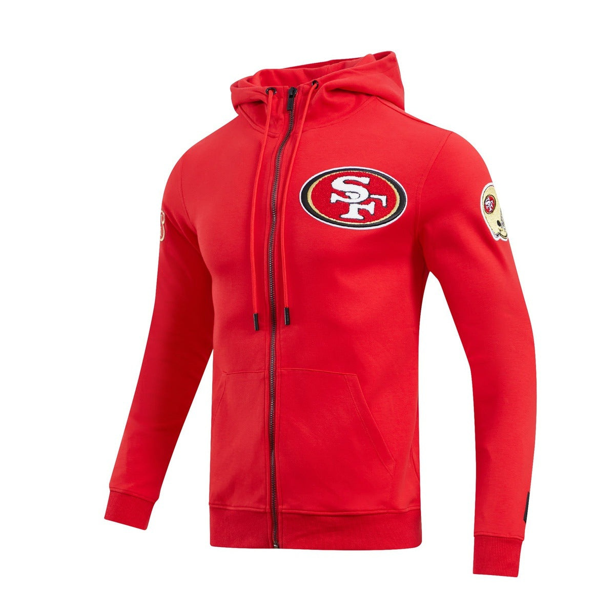 SAN FRANCISCO 49ERS CLASSIC CHENILLE DK FZ PO HOODIE (RED)