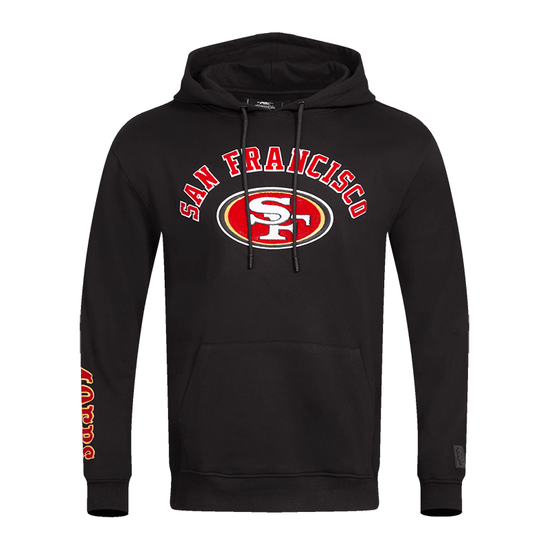 NFL SAN FRANCISCO 49ERS CLASSIC MEN'S PO HOODIE (BLACK)