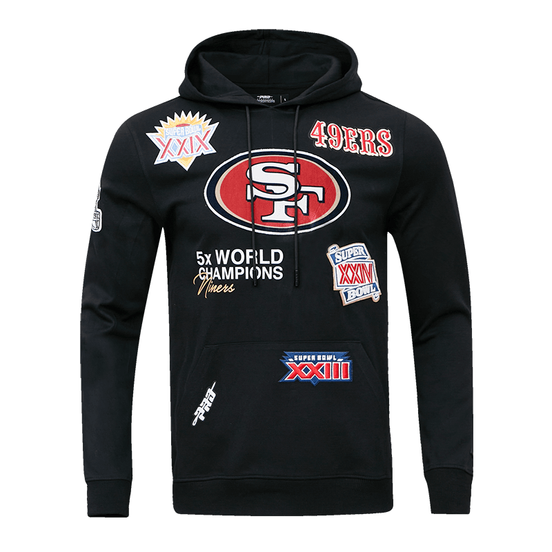 SAN FRANCISCO 49ERS WASHED NEON FLC PO HOODIE (BLACK) – Pro Standard