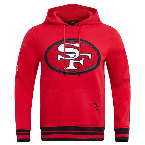 SAN FRANCISCO 49ERS RETRO CLASSIC FLC CROPPED PO HOODIE (EGGSHELL