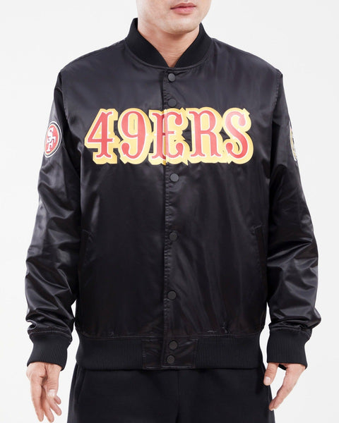 Mitchell & Ness Chicago Bulls Split Black & Red Satin Jacket