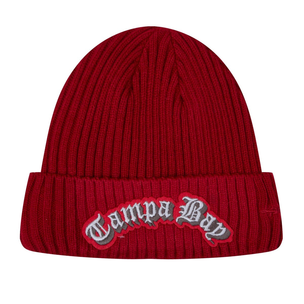 TAMPA BAY BUCCANEERS OLD ENGLISH BEANIE (RED)