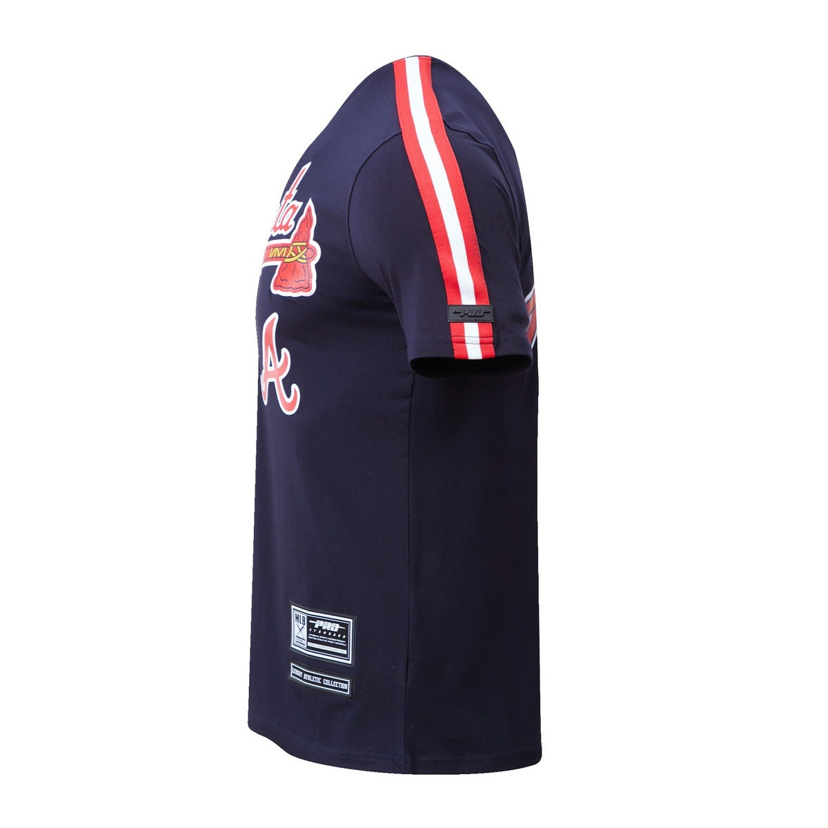 ATLANTA BRAVES LOGO PRO TEAM TAPING SHIRT (MIDNIGHT NAVY/RED)