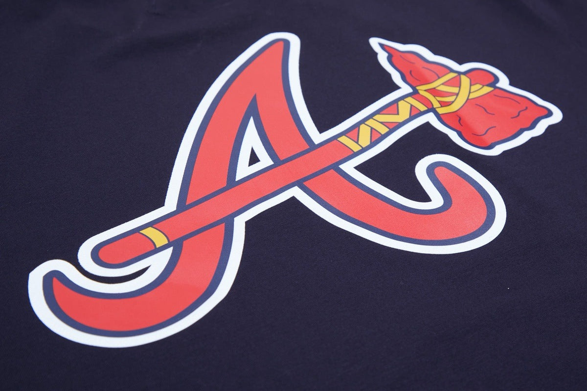 ATLANTA BRAVES LOGO PRO TEAM TAPING SHIRT (MIDNIGHT NAVY/RED)