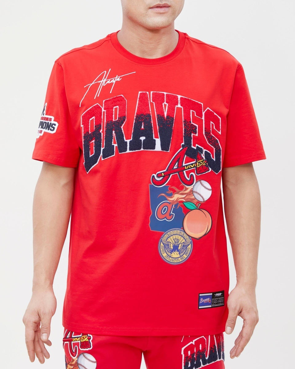 Atlanta Braves Pro Standard Women's Classic Team Boxy Cropped T-Shirt - Red