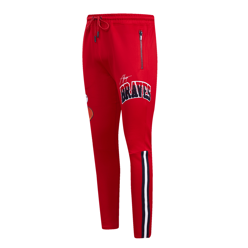 ATLANTA BRAVES HOME TOWN DK TRACK PANT (RED / MIDNIGHT NAVY)