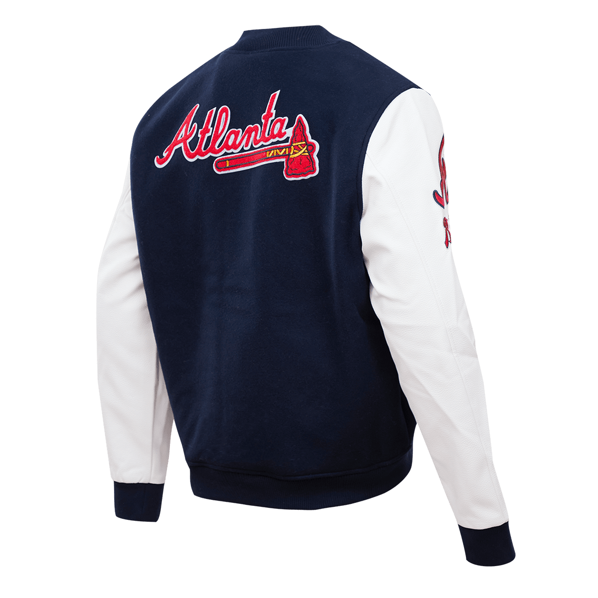 Atlanta Braves Pro Standard Remix Full-Zip Varsity Jacket - Navy