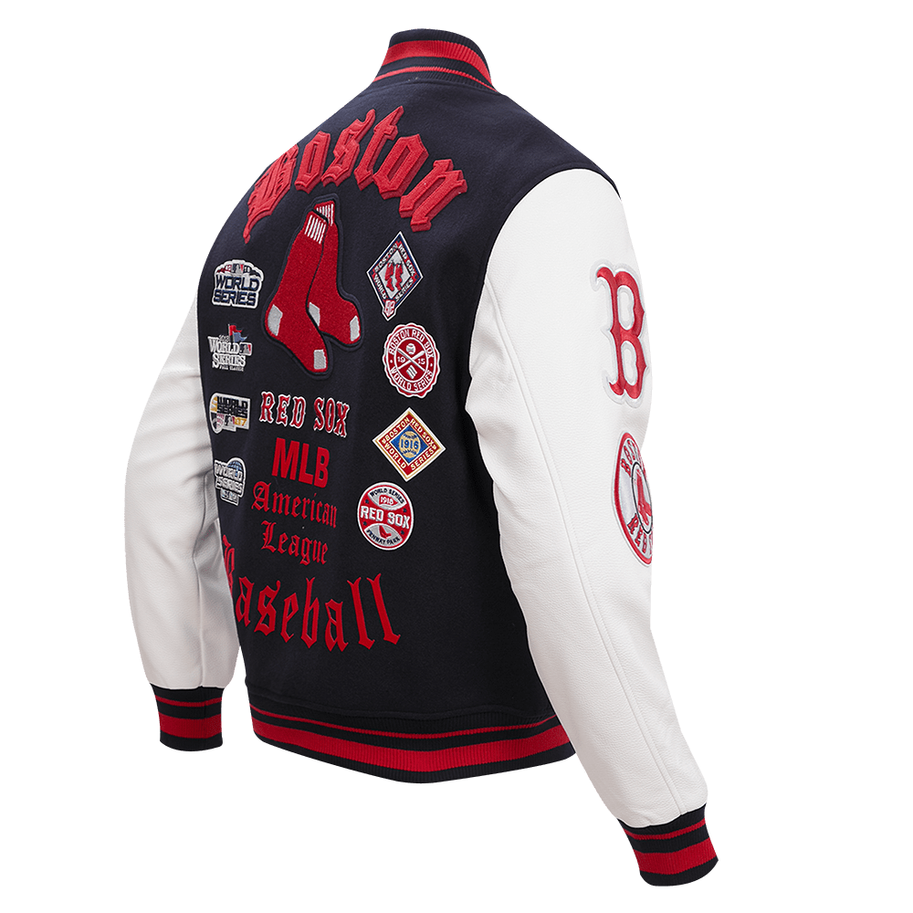 Men's Pro Standard Navy/White Boston Red Sox Varsity Logo Full-Zip Jacket