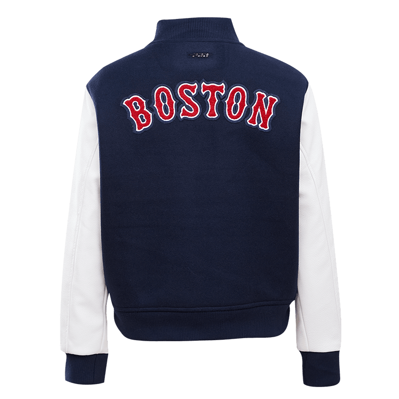 Boston Red Sox Blue and White Varsity Jacket