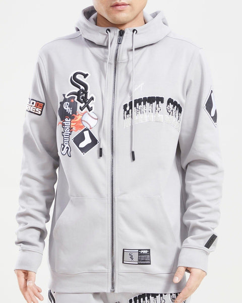 CHICAGO WHITE SOX HOME TOWN DK FZ HOODIE (GRAY)