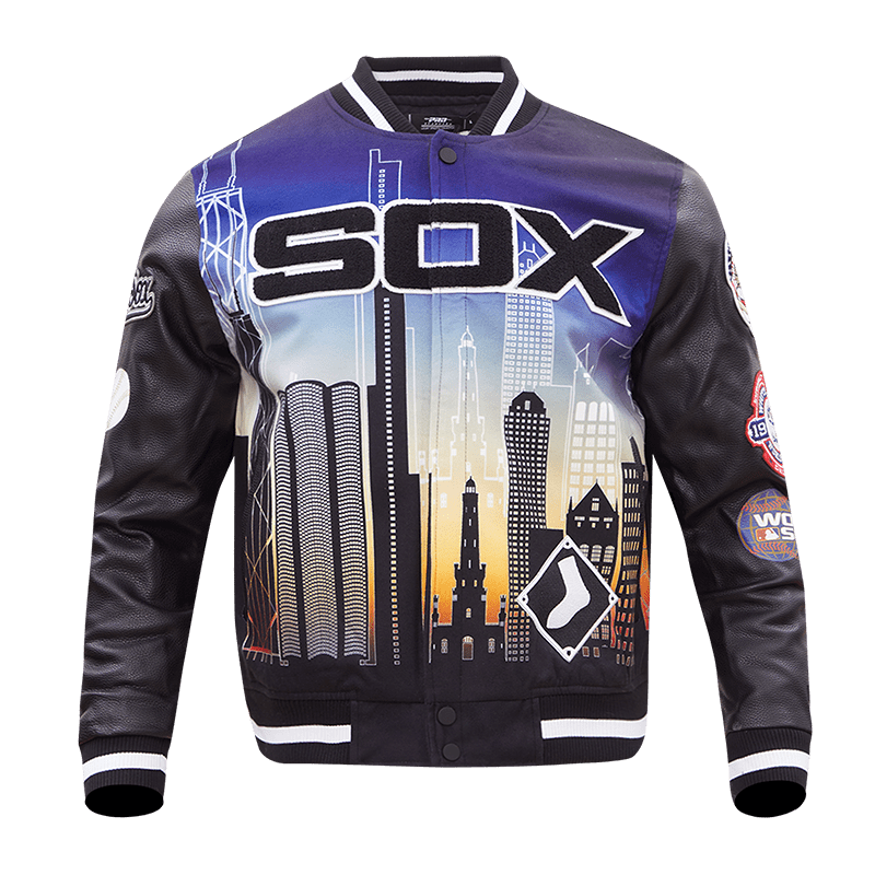 Men's White Sox Letterman Varsity Jacket