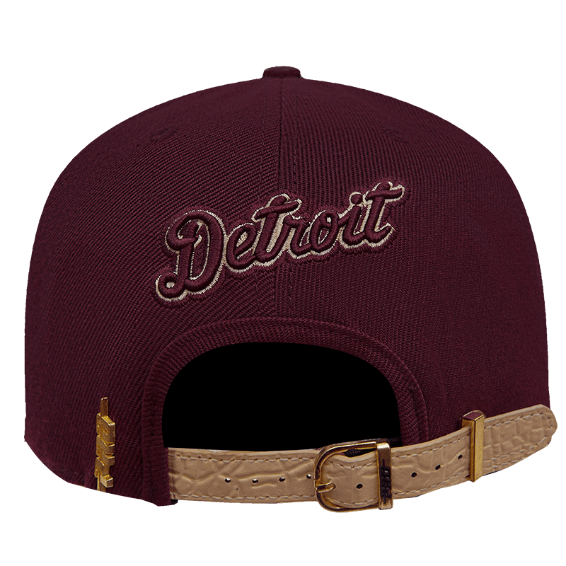 MLB DETROIT TIGERS LOGO OUTLINE GATOR VISOR UNISEX STRAPBACK HAT (WINE ...