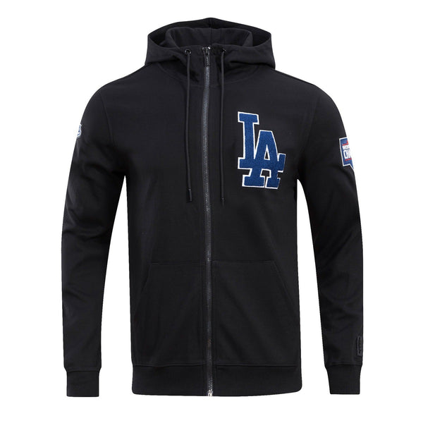 LOS ANGELES DODGERS CLASSIC CHENILLE DK FZ PO HOODIE (PINK)