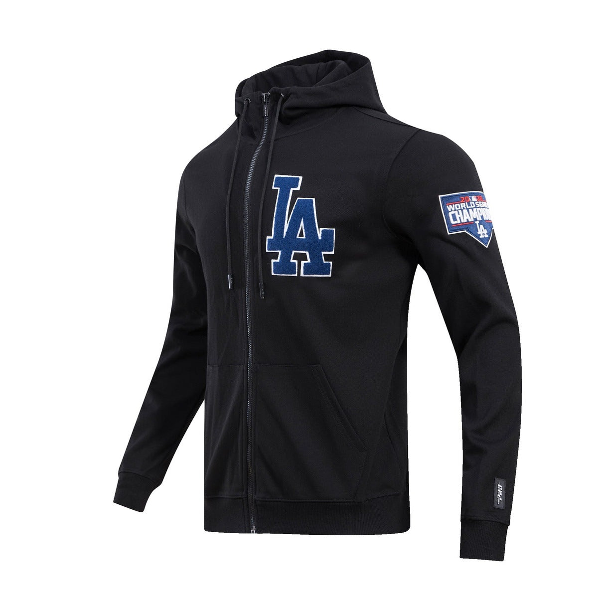 MLB LOS ANGELES DODGERS CLASSIC CHENILLE MEN S FZ PO HOODIE BLACK